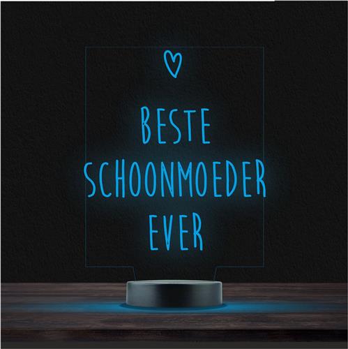 Led Lamp Met Gravering - RGB 7 Kleuren - Beste Schoonmoeder Ever