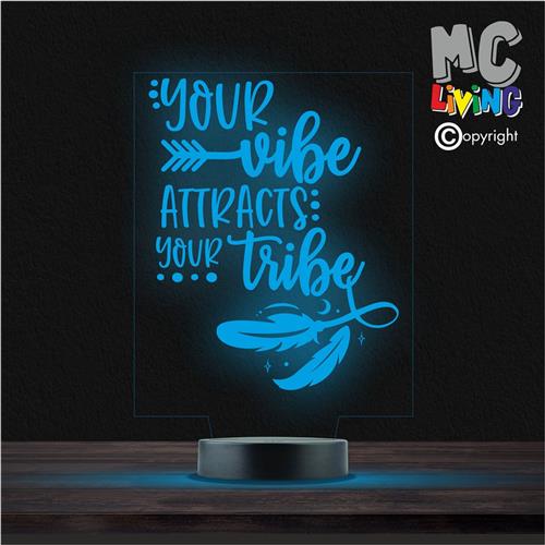 Led Lamp Met Gravering - RGB 7 Kleuren - Your Vibe