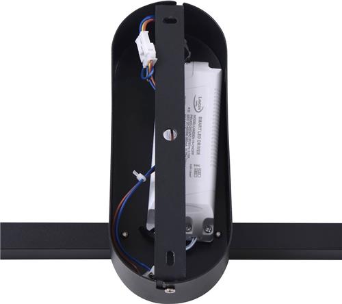 Lindby - Plafondlamp met sensor - 1licht - Aluminium, kunststof, ijzer - H: 6 cm - zwart - Inclusief lichtbron