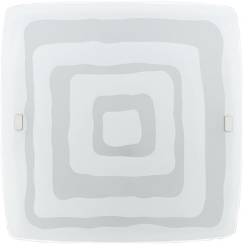 EGLO Borgo - Plafonniere - 51 cm - LED - Wit, Gestreept