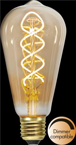 Druppel- Edison Lamp - E27 - 3.2W - Super Warm Wit - 2200K - Dimbaar