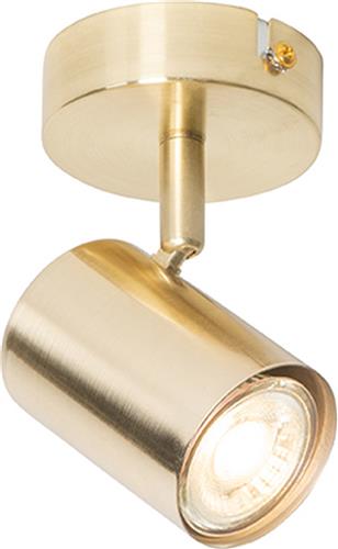 QAZQA jeana - Moderne Plafondspot | Spotje | Opbouwspot - 1 lichts - L 95 mm - Messing - Woonkamer | Slaapkamer | Keuken