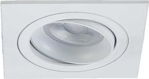 LED inbouwspot Thijs -Vierkant Wit -Warm Wit -Dimbaar -4W -Philips LED