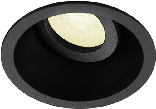 Inbouwspot Frans met Philips HUE White - inbouwspot - Zwart - rond verdiepte spot - Voor binnen / woonkamer / keuken / slaapkamer - IP20 - GU10 - Buitendiameter: 93MM - boorgat: 80-84MM - min. Inbouwdiepte: 90MM