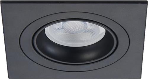 LED inbouwspot Walid -Vierkant Zwart -Warm Wit -Niet Dimbaar -2.7W -Philips LED