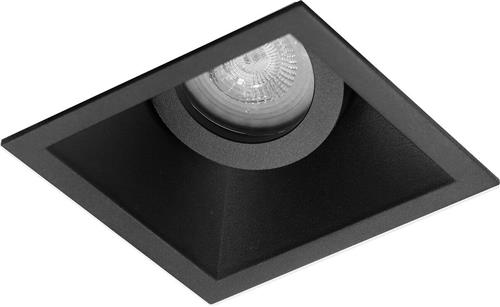 Premium Inbouwspot John Zwart Verdiepte vierkante spot Extra Warm Wit (2700K) Met Philips LED
