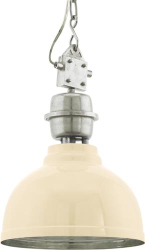 EGLO Vintage Grantham - Hanglamp - 1 Lichts - ø355 mm. - Beige - Chroom