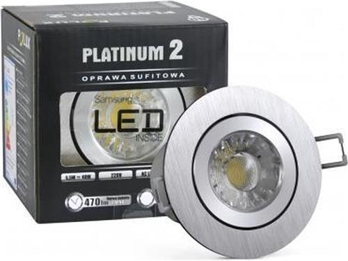 LED spot - compleet armatuur - RVS - rond geborsteld - koud wit
