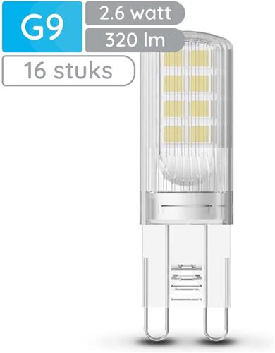 Modee LED Lamp G9 - 2.6W 4000K 320 LM 230V - LED Lamp insteek - Wit Licht - 16 stuks