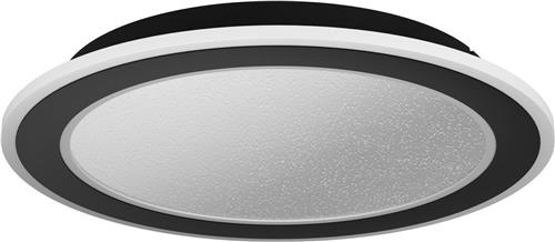 EGLO Macchioni Plafondlamp - LED - Ø 38 cm - Zwart/Wit - Instelbaar wit licht - Dimbaar - Glinsterend