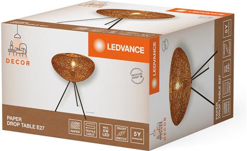 LEDVANCE Decor Paper Drop Table 1XE27 Beige