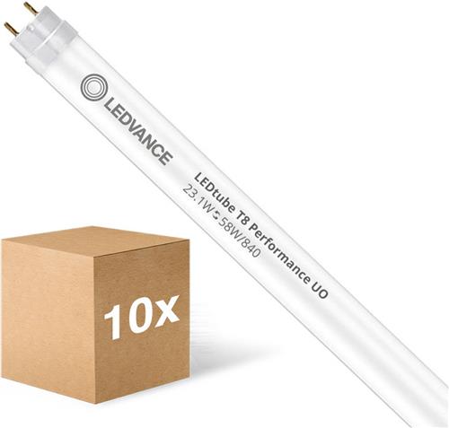Voordeelpak 10x Ledvance LED Buis T8 Performance (EM/Mains) Ultra Output 23.1W 3700lm - 840 Koel Wit | 150cm - Vervangt 58W