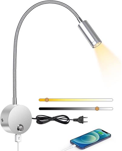 Solacis Leeslampje voor in bed - Leeslampje voor boek - Leeslampje slaapkamer - Kind - Volwassenen - Must have voor in uw kamer!