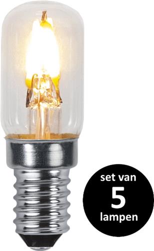 Star Trading LED Kogel Lamp lichtbron - E14 - Niet dimbaar - Super Warm Wit <2200K - 0.3 Watt - vervangt 3W Halogeen - set van 5