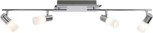 OSRAM - LED Plafondspot - Torna Clupo - 16W - Warm Wit 3000K - 4-lichts - Rechthoek - Mat Chroom - Aluminium