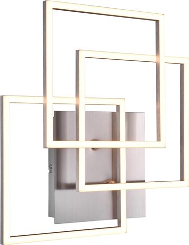 LED Plafondlamp - Trion Mibal - 28W - Aanpasbare Kleur - Afstandsbediening - Dimbaar - Rechthoek - Mat Nikkel - Aluminium