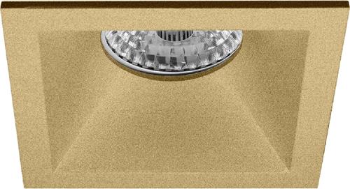 Spot Armatuur GU10 - Proma Pollon Pro - GU10 Inbouwspot - Vierkant - Goud - Aluminium - Verdiept - 82mm