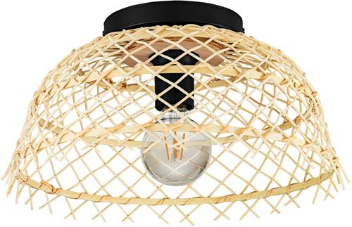 EGLO Ausnby Plafondlamp - E27 - Ø 37 cm - Zwart/Hout