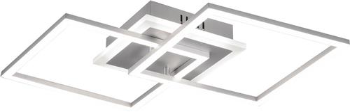 LED Plafondlamp - Plafondverlichting - Trion Venda - 25W - Warm Wit 3000K - Dimbaar - Vierkant - Mat Titaan - Aluminium