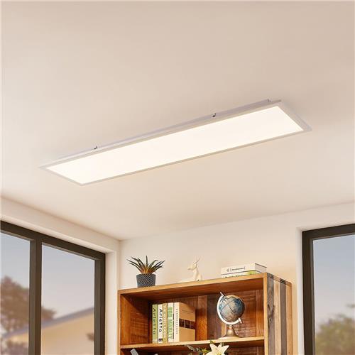 Lindby - Slimme plafondlamp - RGB - met dimmer - 1licht - Aluminium, kunststof - H: 5.2 cm - zilver, wit - Inclusief lichtbron