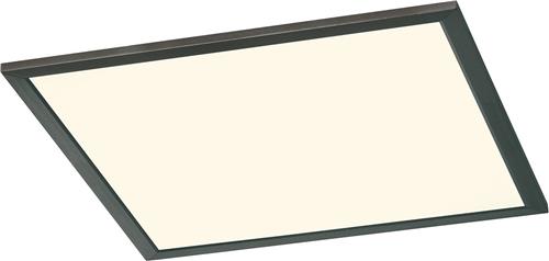 LED Plafondlamp - Plafondverlichting - Trion Povino - 26W - Warm Wit 3000K - Dimbaar - Vierkant - Mat Zwart - Aluminium