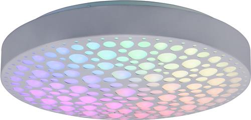 LED Plafondlamp - Plafondverlichting - Torna Carol - 22W - Aanpasbare Kleur - RGB - Afstandsbediening - Dimbaar - Rond - Mat Wit - Kunststof