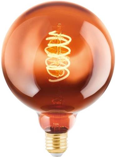 EGLO LED Lamp - E27 - Ø 12,5 cm - Koper - 2000K - Dimbaar