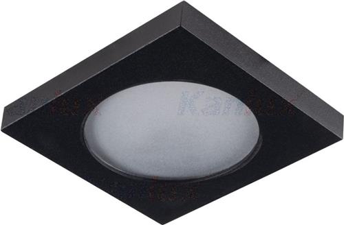 Inbouw spot GU10 + MR16 - Aluminium - IP44 - Vierkant armatuur - Zwart