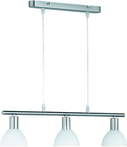 LED Hanglamp - Trion Dolina - E14 Fitting - 3-lichts - Rond - Mat Nikkel - Aluminium