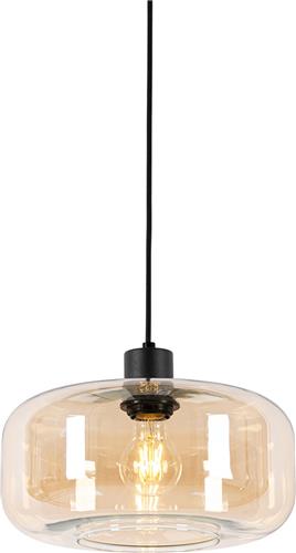 QAZQA bizle - Art Deco Hanglamp - 1 lichts - Ø 28 cm - Beige - Woonkamer | Slaapkamer | Keuken