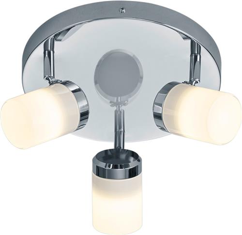 LED Plafondspot - Trion Artion - GU10 Fitting - Spatwaterdicht IP44 - Rond - Mat Chroom - Aluminium