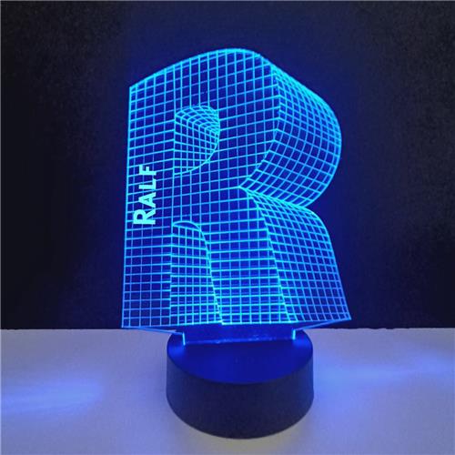 3D LED Lamp - Letter Met Naam - Ralf