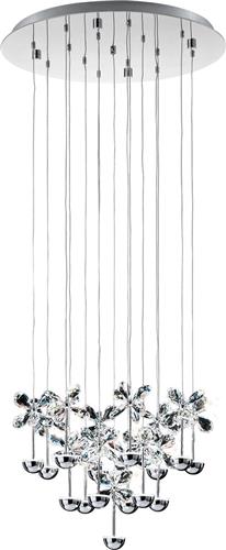 EGLO Pianopoli Hanglamp - LED - RVS;Glas - Chroom