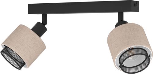 EGLO Rosley Spot - E14 - 31 cm - Zwart/Beige - Textiel