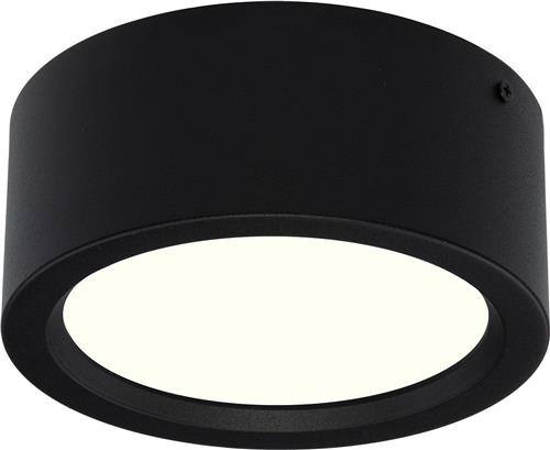 LED Downlight - Opbouw Rond Hoog 15W - Natuurlijk Wit 4200K - Mat Zwart Aluminium - Ø180mm