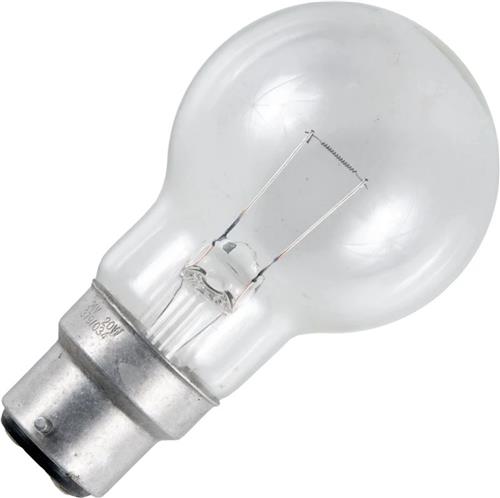Schiefer Ba22d Globe Gloeilamp | 20W 2700K 180lm 21V Ø50mm | Dimbaar
