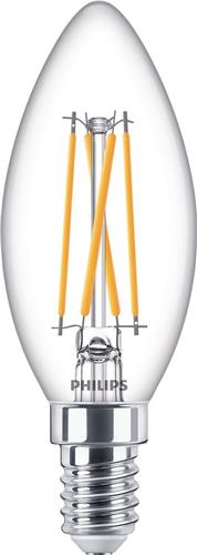Philips LED Kaars E14 Transparant 40W Dimbaar Warm Wit Licht