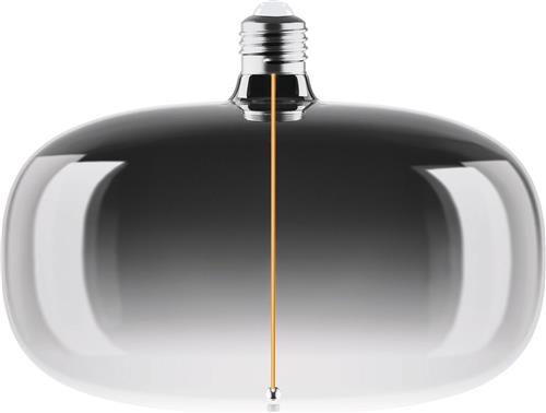 OSRAM Vintage 1906 Big Elipse, dimbare LED-lamp met ellipsvormige gloeidraad, biedt 4 W voor 60 lm, E27 fitting, smoke design, 215 mm diameter, kleurweergave CRI 80, 1800 K.
