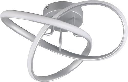 LED Plafondlamp - Plafondverlichting - Trion Meteo - 15W - Warm Wit 3000K - Mat Titaan - Metaal