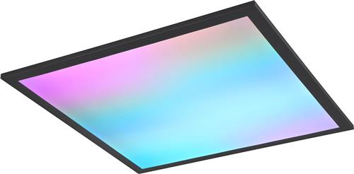 LED Plafondlamp - Plafondverlichting - Torna Atex - 18W - RGBW - Dimbaar - Aanpasbare Kleur - Afstandsbediening - Nachtlamp - Mat Zwart - Metaal