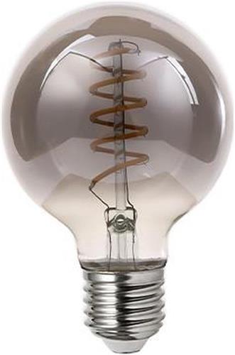 E27 filament lamp - Dimbaar + Smokey - Extra warm wit - 250 Lumen - 4W - G80