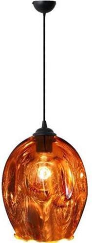 LED Hanglamp - Meteorum XL - Ovaal - Koper Glas - E27