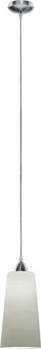 LED Hanglamp - Hangverlichting - Torna Konumo - E27 Fitting - 1-lichts - Rond - Geborsteld - Mat Nikkel - Aluminium
