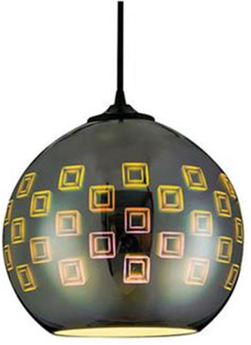 LED Hanglamp 3D - Spectra - Rond - Chroom Glas - E27