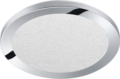 LED Plafondlamp - Torna Ceaniry - Opbouw Rond 15W - Spatwaterdicht IP44 - Dimbaar - Warm Wit 3000K - Glans Chroom