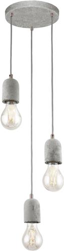 EGLO Silvares - Hanglamp - 3 Lichts - Grijs
