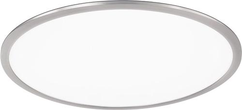 LED Plafondlamp - Plafondverlichting - Torna Povino - 31W - Warm Wit 3000K - Dimbaar - Rond - Mat Nikkel - Aluminium