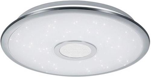LED Plafondlamp - Torna Osirina - 30W - Aanpasbare Kleur - Dimbaar - Afstandsbediening - Rond - Glans Chroom - Kunststof