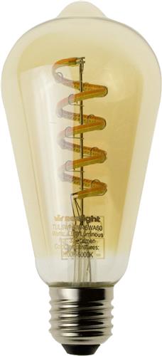 Tuya slimme led filament lamp goud - E27 fitting Edison - Dual White - Smart lamp - Slimme verlichting