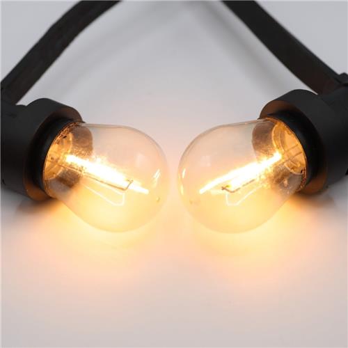 Dimbare 1 watt filament lamp van kunststof: 25 pack 2200K